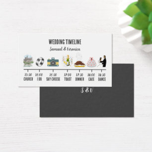 Modern Icon Wedding Timeline Card