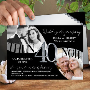 Modern Iconic 40th Wedding Anniversary Invitation