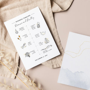 Modern Icons Wedding Itinerary Program