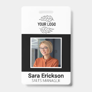 Modern ID Card Business Employee QR Badge
