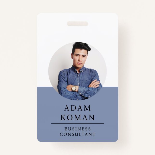 Modern ID Card | Minimalist Business Consultant ID Badge (Front)