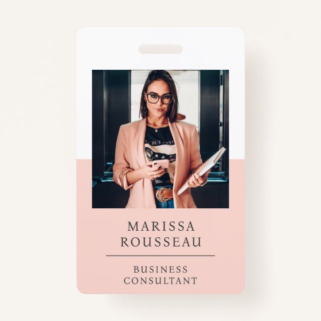 Modern ID Card | Minimalist Business Consultant ID Badge (Front)