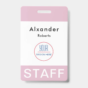 Modern ID Card   Minimalist Business Employee  Badge