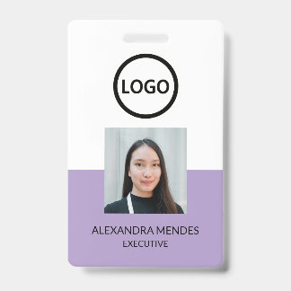 Modern ID Card, Minimalist Business Employee Badge
