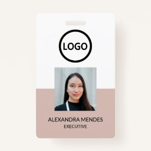 Modern ID Card, Minimalist Business Employee ID Badge