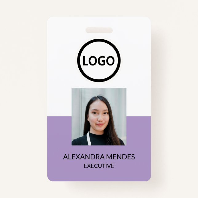 Modern ID Card, Minimalist Business Employee ID Badge (Front)