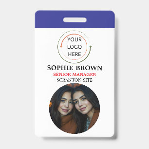 Modern ID Card   Minimalist Business Employee QR Badge