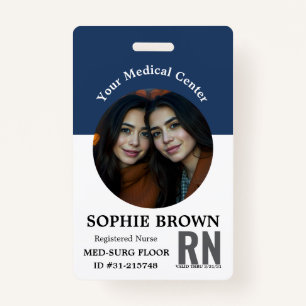 Modern ID Card Minimalist Business Employee QR ID Badge