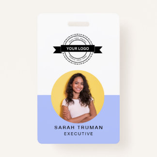 Modern ID Card | Minimalist Business Employee QR ID Badge