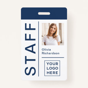 Modern ID for Company Staff with Photo and Logo ID Badge