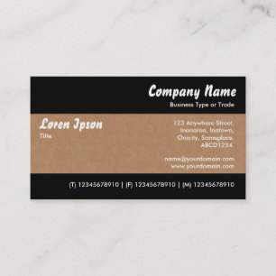 Modern II - Cardboard Box Business Card