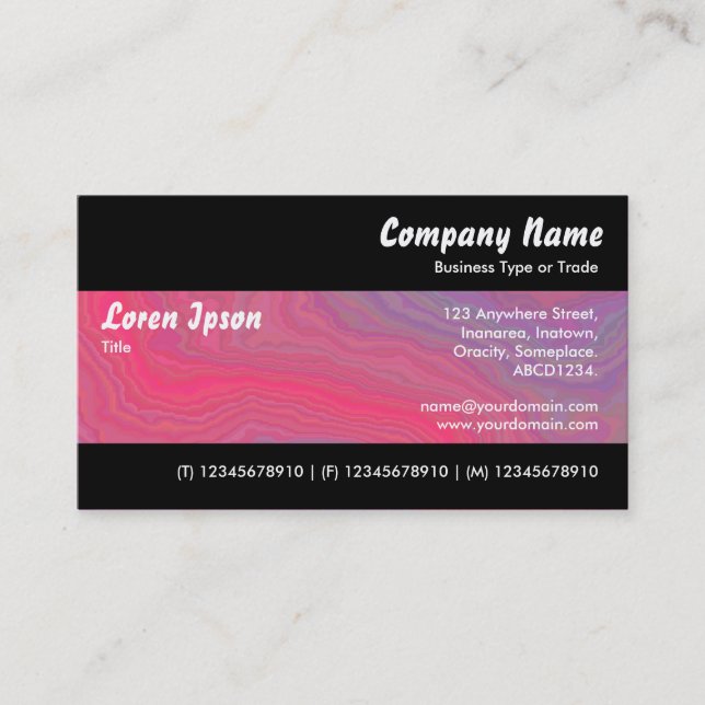 Modern II - Colour Tex Business Card (Front)