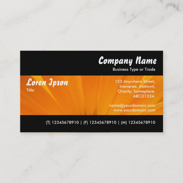 Modern II - Colour Tex - Marigold Business Card (Front)