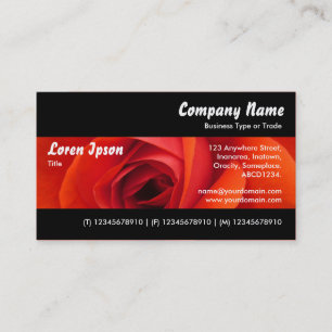 Modern II - Red Rose Business Card