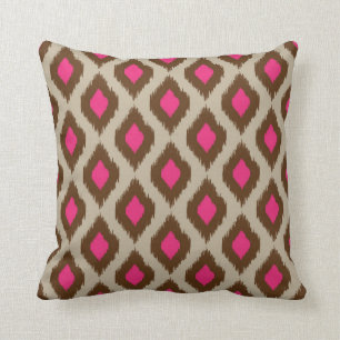 Modern ikat pattern cushion