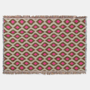 Modern ikat pattern throw blanket