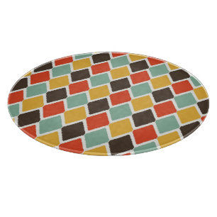 Modern ikat tribal fashion pattern cutting board