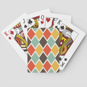 Modern ikat tribal fashion pattern playing cards