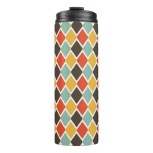 Modern ikat tribal fashion pattern thermal tumbler