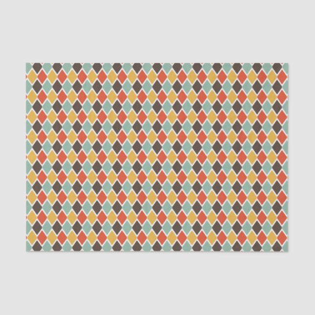 Modern ikat tribal fashion pattern tissue paper (Front)