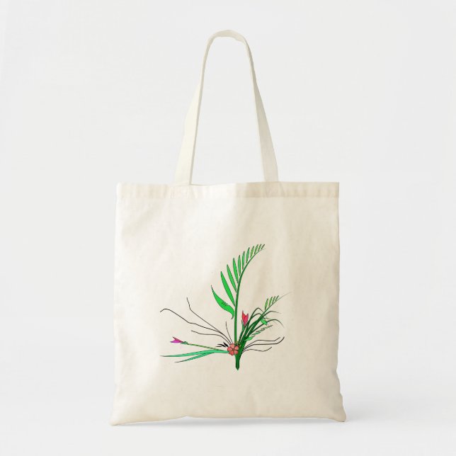 Modern Ikebana Drawing Tote Bag (Front)