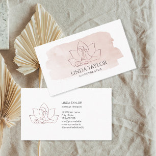 Modern Illustration Massage Therapist Business Car Card