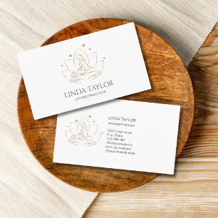 Modern Illustration Massage Therapist Business Car Card
