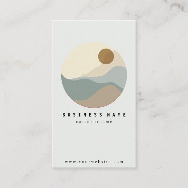 Modern Illustration Minimalist Business Card (Front)