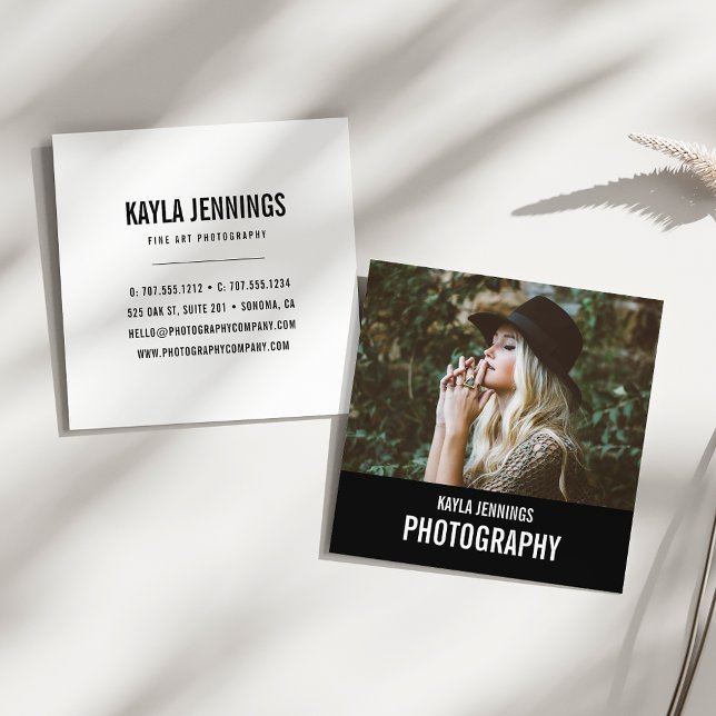 Modern Impression | Photographer Square Business Card (Creator Uploaded)