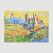 Modern Impressionist Art Summer Provence Scenery