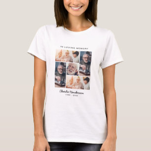 Modern In Loving Memory 5-Photo Funeral T-Shirt