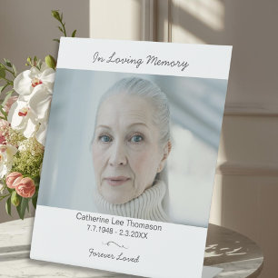 Modern In Loving Memory Funeral Photo Table Sign