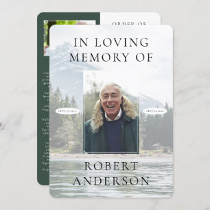 Modern In Loving Memory Funeral Program Programme