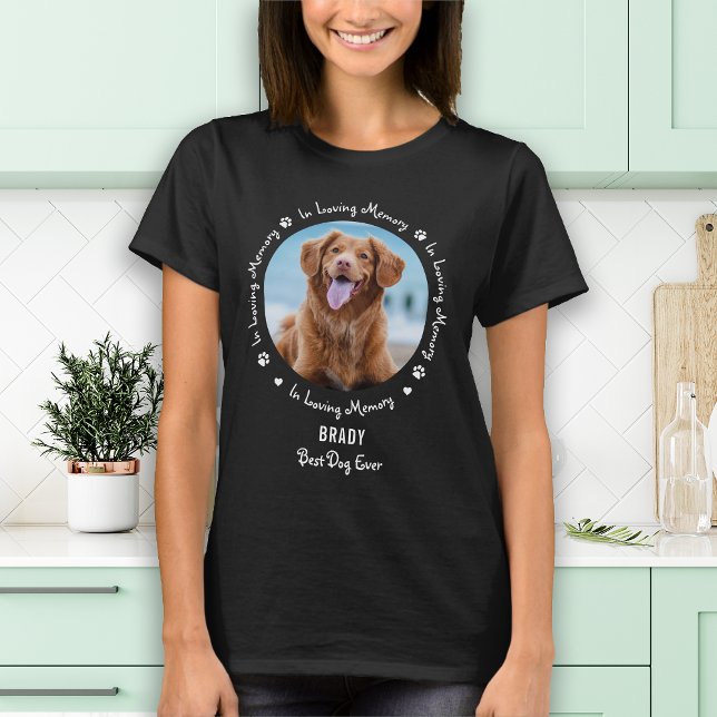 Modern In Loving Memory Keepsake Pet Memorial T-Shirt (Creator Uploaded)