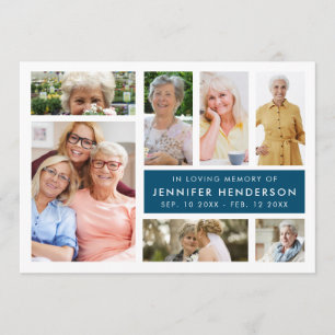 Modern In Loving Memory Photo Collage Funeral Programme