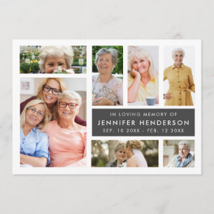 Modern In Loving Memory Photo Collage Funeral Programme