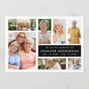 Modern In Loving Memory Photo Collage Funeral Programme