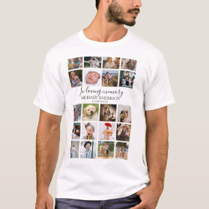 Modern In Loving Memory Photo Collage T-Shirt