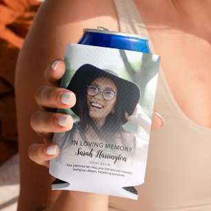 Modern In Loving Memory   Photo Memorial Can Cooler