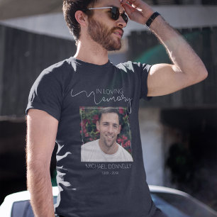 Modern In Loving Memory   Photo Memorial T-Shirt