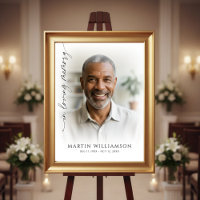 Modern In Loving Memory Photo Script Funeral Foam