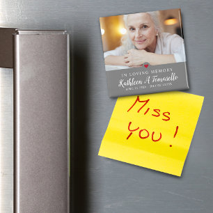 Modern In Loving Memory Sympathy Photo Magnet
