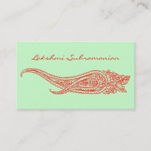 Modern India Paisley Business Cards