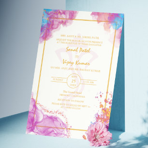 Modern Indian Hindu Wedding Ganesha Logo Invitation