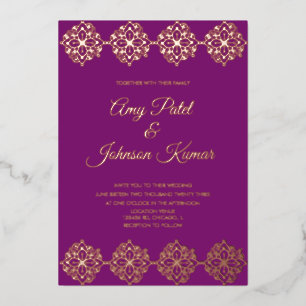 Modern Indian Mandala Border Wedding Pressed