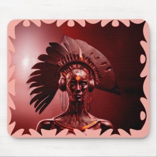 Modern Indian Princess Mouse Mat