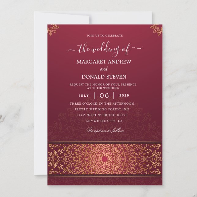 Modern indian wedding invitation (Front)