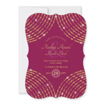 Modern Indian Wedding Pink Cerise Purple Gold