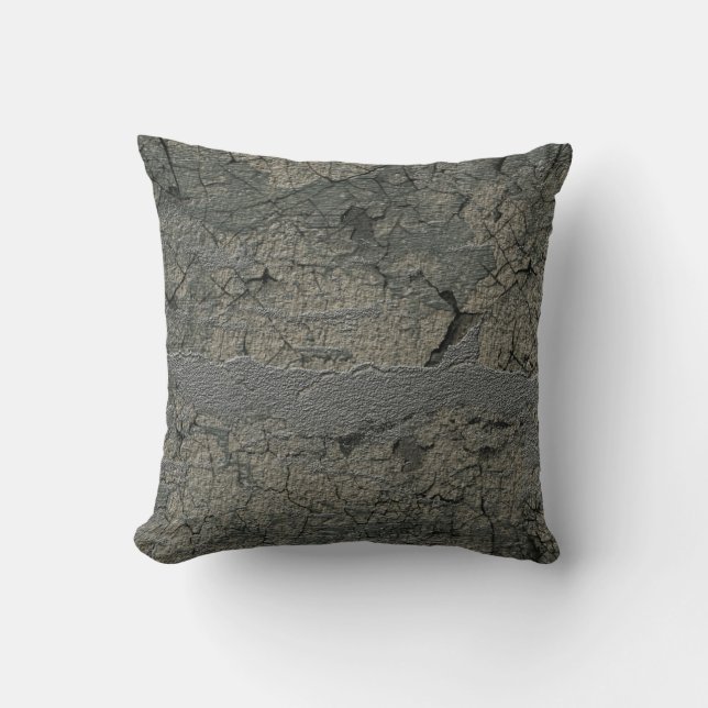 Modern Industrial Faux Stone Cement Style Cushion (Front)