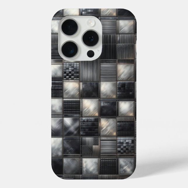 Modern Industrial Metal Mosaic Phone Case - Mixed  (Back)